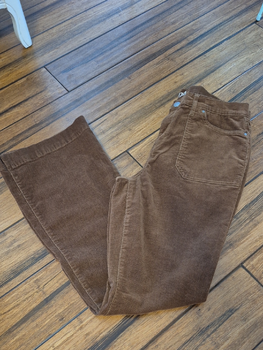 A.N.A. Brown Curduroy High-Rise Flare Pants